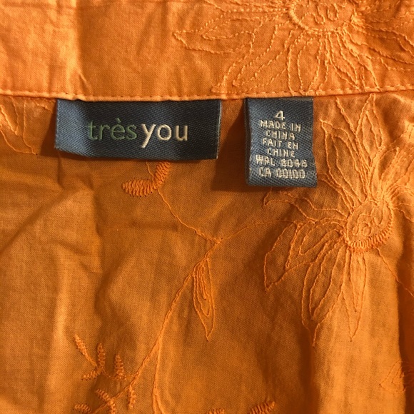 Trés You Women’s Orange/Peach Colour Shirt Top - Picture 4 of 6